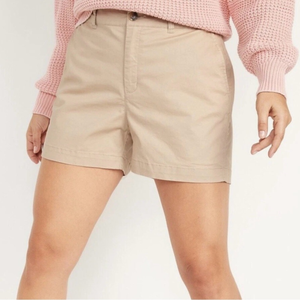 OLD NAVY Upper Crust Khaki Everyday Causal Cotton Twill Shorts Size 14